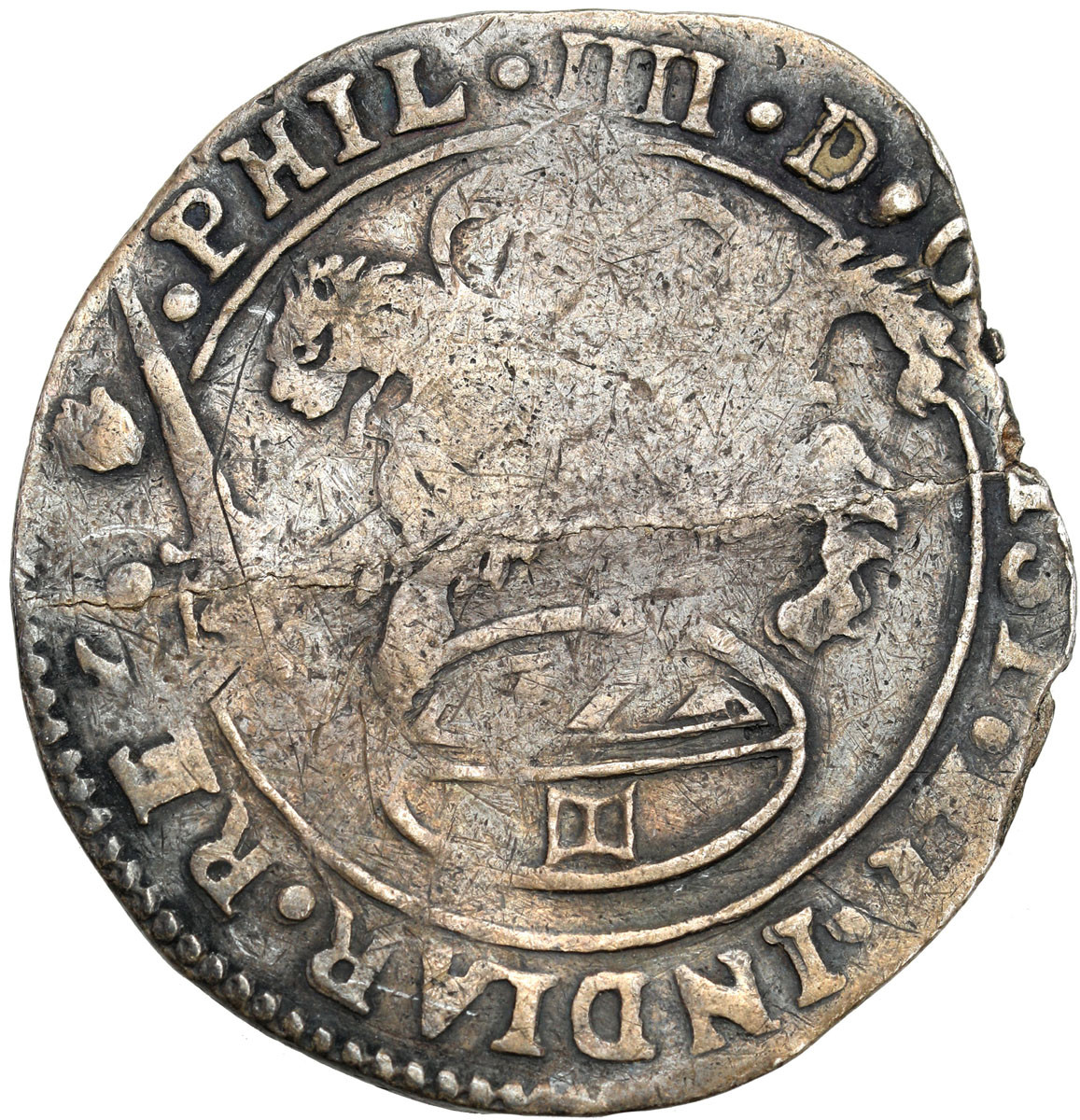 Niderlandy hiszpańskie. Filip IV (1621–1665). Escalin 1651 - RZADKI
